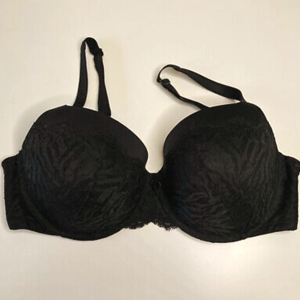 Torrid Black Lace Push-Up Balconette Bra